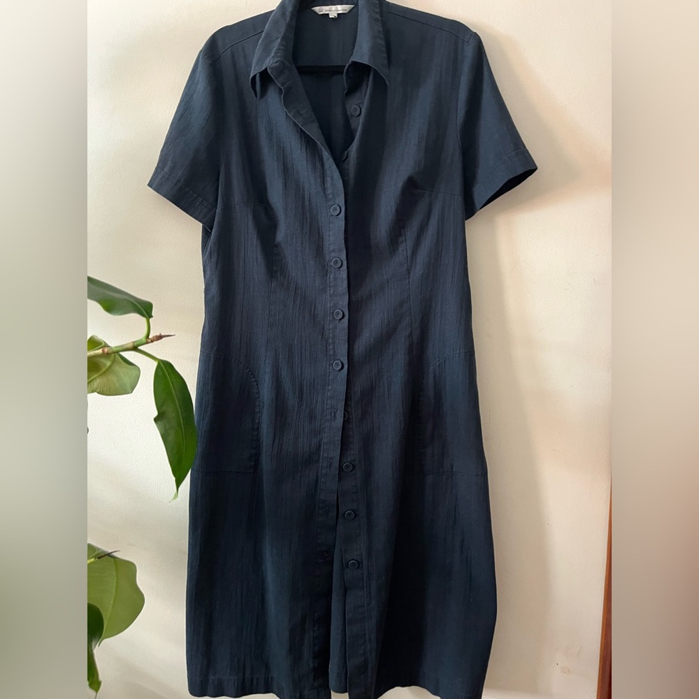 Navy linen blend Tilley dress